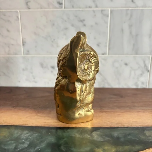 Vintage 4” Brass Owl Figurine - Picture 6 of 8